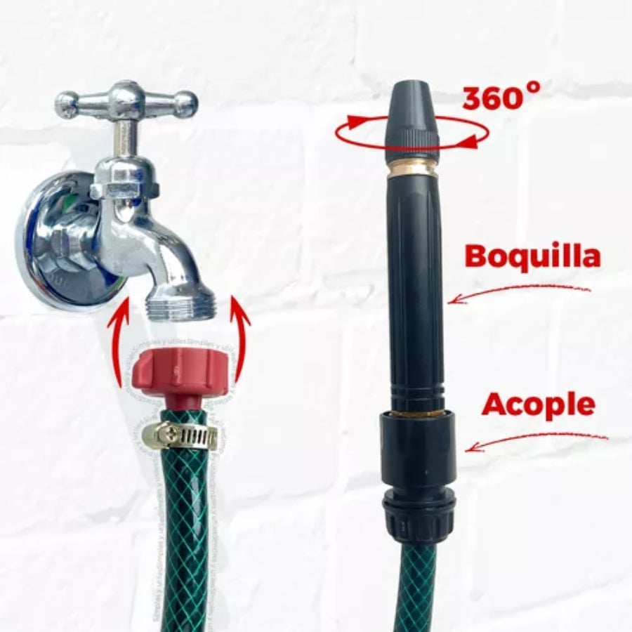 Kit Boquillas Para Manguera Ahorra Agua